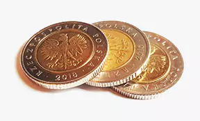 Польские монеты пять злотых